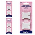 Embroidery Thread Bobbins - 30 to 120 Plastic Floss Bobbin Cards Winder HEMLINE