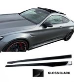 AMG Style Side Skirts Extension For Mercedes C Class W205 C205 2014-2019 Gloss