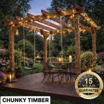 HEAVY DUTY WOODEN PERGOLA KIT , GARDEN PATIO (HEIGHT 2.1M , 2.4M ,2.7M ,3M )