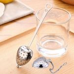 Heart Shaped Stainless Steel Tea Leaf Filter Herbal Spice Infuser Strainer Spoon