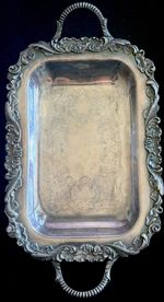 Vintage Silver Plate Tray EP Copper Old English Reproduction Canada Ornate