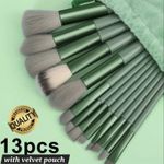 13 Piece Make up Brush Set Buffer Powder Contour Eyeshadow With Pouch Brushes uk