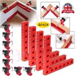 4 Pack 90 Degree Positioning Squares Right Angle Clamps for Woodworking Cabinet