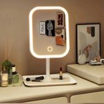 Unique Vanity Mirror 3 Color LED Lights Touch Control Makeup Dressing Mirror