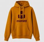 Isabel Marant Étoile Logo Pullover Hoodie Brown M Fleece Cotton Pockets
