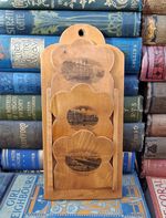 Unusual Antique Mauchline Transfer Ware Letter Holder /Rack Scenes of France