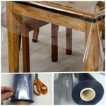 Clear Table Cloth Protector Waterproof Plastic PVC vinyl  0.25mm