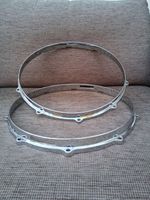 Gibraltar 14". 10 Lug. Die Cast Snare Drum  Hoops / Rims , Pair.