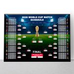Football World Cup 2026 Poster Schedule World Cup Wall Chart+FREE A4 FLAG POSTER