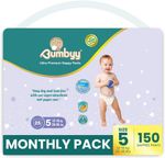 Bumbyy Premium Nappy Pants - Size 5 (12-16kg/26-35lbs) - 150 Count Savings Pack