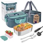 Electric Lunch Box Food Warmer 100W Heated Lunch Box 12V 24V Home Car Truck