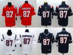 Men's New England Patriots 87 Short Sleeve Top Stitched S-XXXL