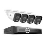 SANNCE 5MP CCTV Camera System POE Audio Mic 6MP 8CH Video IP NVR Security Bullet
