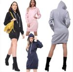 Women Ladies Long Hooded Hoodie Zip Up Pocket Jumper Fleece Coat Sweatshirt top