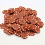 JOB LOT - 125 x BROWN Suited, 12g ABS Poker Chips - USED Once for ART PROJECT
