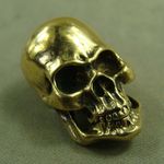 4pcs Solid brass leather craft skull rivet stud punk screw bag wallet conchos