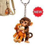 Protect Punch The Monkey Keychain, for Backpack Purse Car Keys Gift HOT