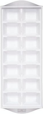 Ice Cube Tray for Freezer 14 Cubes 26x12cm Easy-Release BPA Free Plastic White