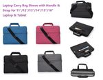 Laptop carry bag sleeve with Handle&Strap for ACER 11/12/13/14/15/16" Laptops