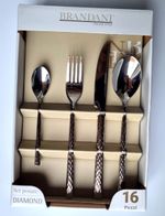 Brandani Italy Flatware Set Diamond 16 pieces Cutlery Set RARE