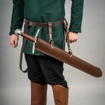 Medieval Viking Leather Sword Frog Belt Holster Sheath LARP Renaissance Knight
