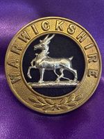 Genuine Warwickshire Regiment HPC Helmet plate Centre BiM w/loops Worn 1881-1914