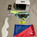 100% Racecraft MX MTB Goggles Mirror Silver & Clear Lenses, Tear Offs & Bag
