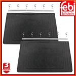 HGV Mud Flap x2 600mm x 400mm For Truck Lorry Febi 179169 Universal with Mount