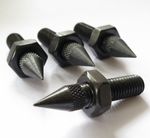 4 x Speaker spikes steel isolation M8 thread 42mm black plated