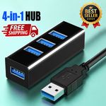 High Speed 4 Port USB HUB 2.0 Multi Splitter Expansion Desktop PC Laptop Adapter