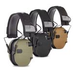 Electronic Earmuffs Hearing Protection Adjustable Slim Low Profile for Shooting