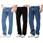  MENS STRAIGHT LEG REGULAR FIT WORK FARMERS MECHANICS DENIM JEANS ALL WAIST SIZE