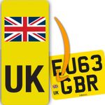 Set of 4 UK Motorcycle Number Plate Stickers - Waterproof & Road-Legal for  T...