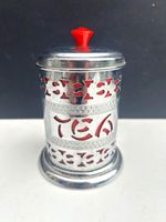 Art Deco Antique Mayell Tea Caddy Chrome Plated Chinese Style 1930s-1960s