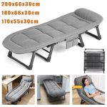 Single Foldable Folding Bed & Mattress Guest Bed Heavy Duty Portable Large Bed