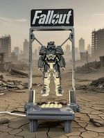 Fallout T-60 Power Armor LED Lamp – Collectible Display Light – Gamer Decor