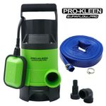 Submersible Water Pump Electric Dirty Clean Pond Pool Flood 400w with 10m Hose