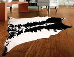 100% Genuine Cow hide Rug Area Carpet Skin Leather 21.00 sq.feet (54"x56") A 301