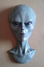 Disclosure Day Alien Grey Extraterrestrial Bust Handmade Art.