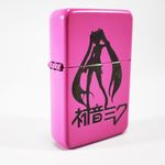 BRAND NEW -  DESIGNED BRUSHED STYLED CIGARETTE PETROL LIGHTER - HATSUNE MIKU