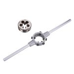 M14 x 1.5 Threading Die and 38mm (M12-M16) Round Holder Die Stock Wrench Set