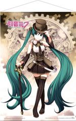 HATSUNE MIKU STEAMPUNK WALL SCROLL TAPESTRY (POPBUDDIES) OFFICIAL NEW SEALED