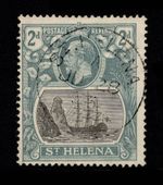 ST. HELENA 1922 2d BROKEN MAINMAST, SG 100a, FINE USED, CAT. £180