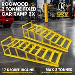 Car Ramp 2T RocwooD Two Tonne Car Lawnmower Quad Bike Compatible with Most