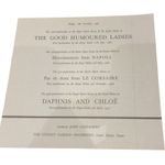 Royal Ballet Theatre Programme The Good Humoured Ladies Daphnis and Chloë 1962