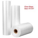 Clear Polythene Fruit Vegetable Roll Clear Plastic Butchers counter Bags 9"x14"