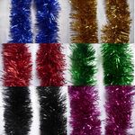 2M (6,5FT Tinsel Chunky Christmas Tree Decoration Home Xmas Garland 20 Colour UK