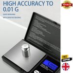 Digital Weighing Scales Jewellery Gold Mini Micro Pocket Electronic 0.1g 1000g