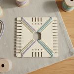 Wooden Braiding Disc Plate Handmade Round Braiding Disc Portable
