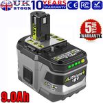 NEW 18V 9.0Ah Lithium Battery For Ryobi P108 ONE+ Plus RB18L40 RB18L50 P109 P104